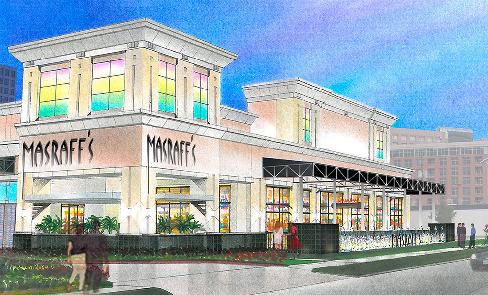 levinson alcoser associates, hospitality clients, masraff's, retaurant architecture, houston, texas, greater houston area, architecture service